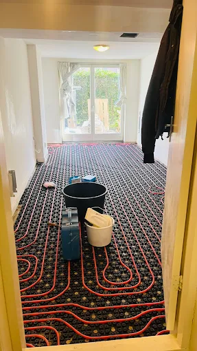Vloerverwarming installatie